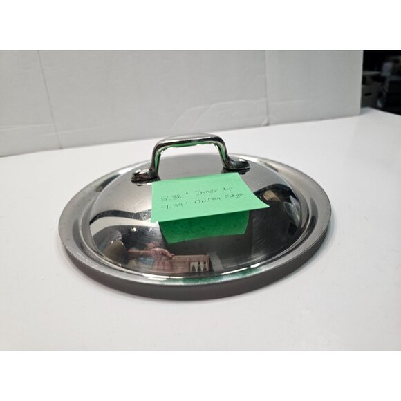 Stainless Steel Cookware Lid 8.38" Inner Lip & 9.38" Outer Edge for Soup Pot - Picture 2 of 7